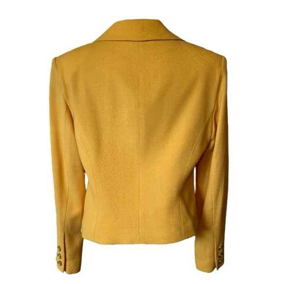 CASUAL CORNER / VINTAGE DOUBLE BREASTED BLAZER / SZ 8 / MARIGOLD / 100% WOOL EUC - Picture 4 of 6